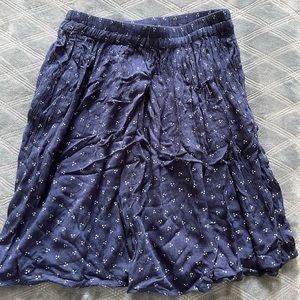 H&M navy A-line skirt with pockets